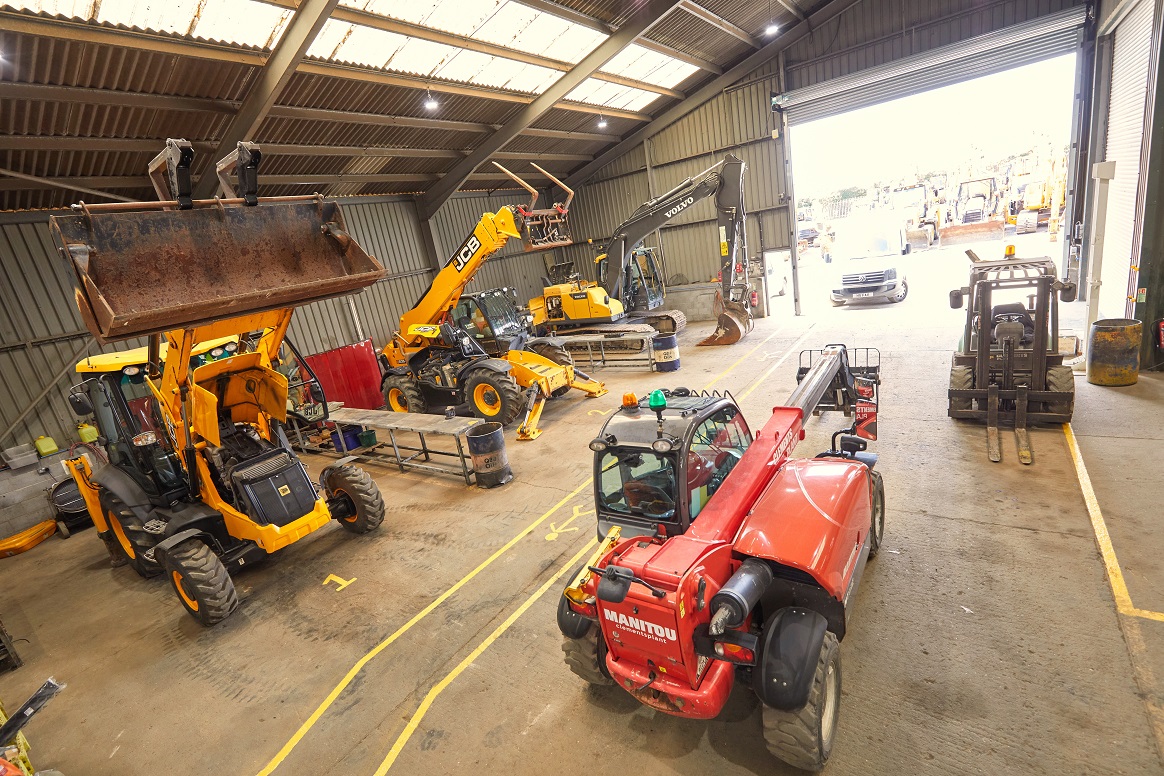 Plant items are serviced in our fully equipped works garage